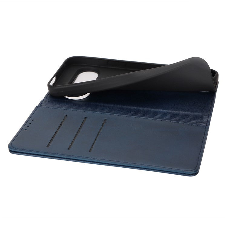 For Google Pixel 9 / Pixel 9 Pro Case PU Leather Wallet Magnetic Closing Phone Cover - Dark Blue