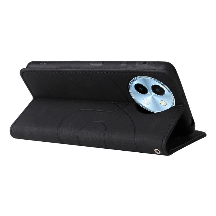 KT Leather Series-1 For vivo Y38 5G / Y200i 5G / T3x Case Wallet Dual Color Phone Leather Cover - Black