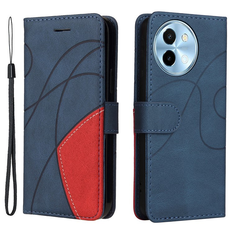 KT Leather Series-1 For vivo Y38 5G / Y200i 5G / T3x Case Wallet Dual Color Phone Leather Cover - Blue