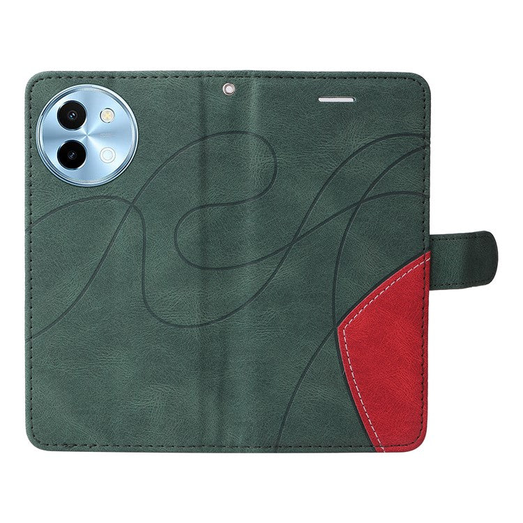 KT Leather Series-1 For vivo Y38 5G / Y200i 5G / T3x Case Wallet Dual Color Phone Leather Cover - Green