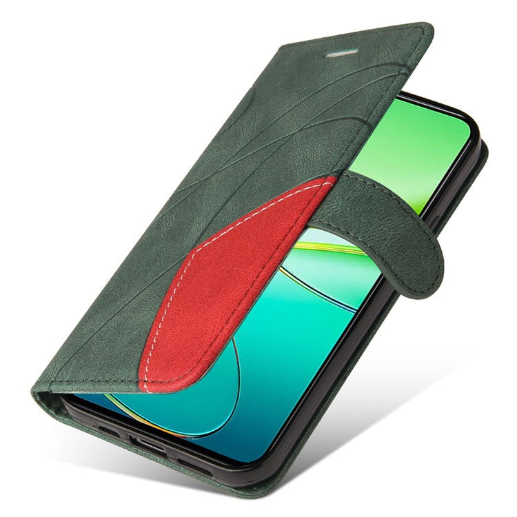 KT Leather Series-1 For vivo Y38 5G / Y200i 5G / T3x Case Wallet Dual Color Phone Leather Cover - Green