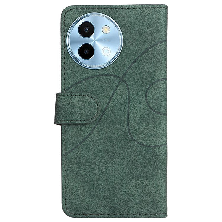 KT Leather Series-1 For vivo Y38 5G / Y200i 5G / T3x Case Wallet Dual Color Phone Leather Cover - Green