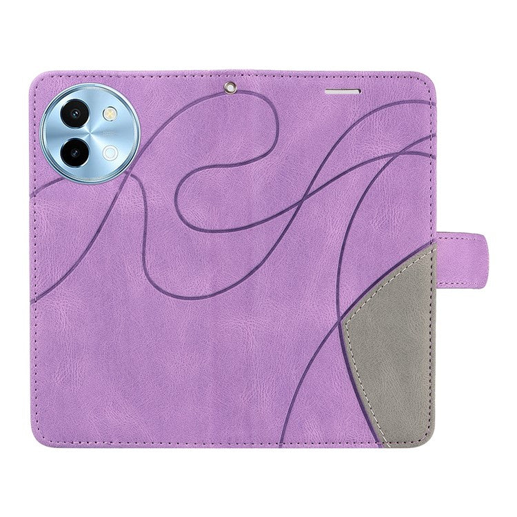 KT Leather Series-1 For vivo Y38 5G / Y200i 5G / T3x Case Wallet Dual Color Phone Leather Cover - Light Purple