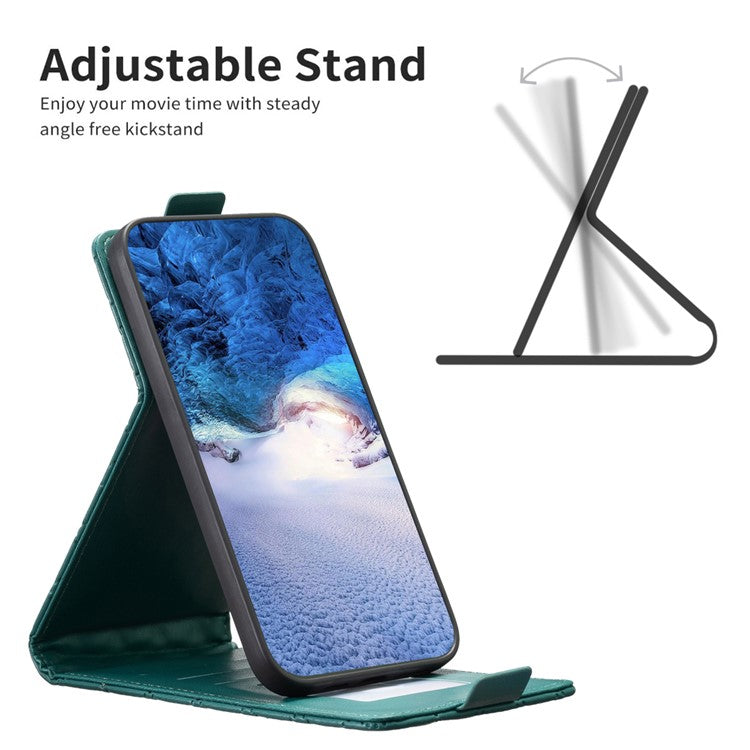 BF30 For iPhone 16 Pro Case Vertical Flip Card Slots Leather Phone Cover - Green