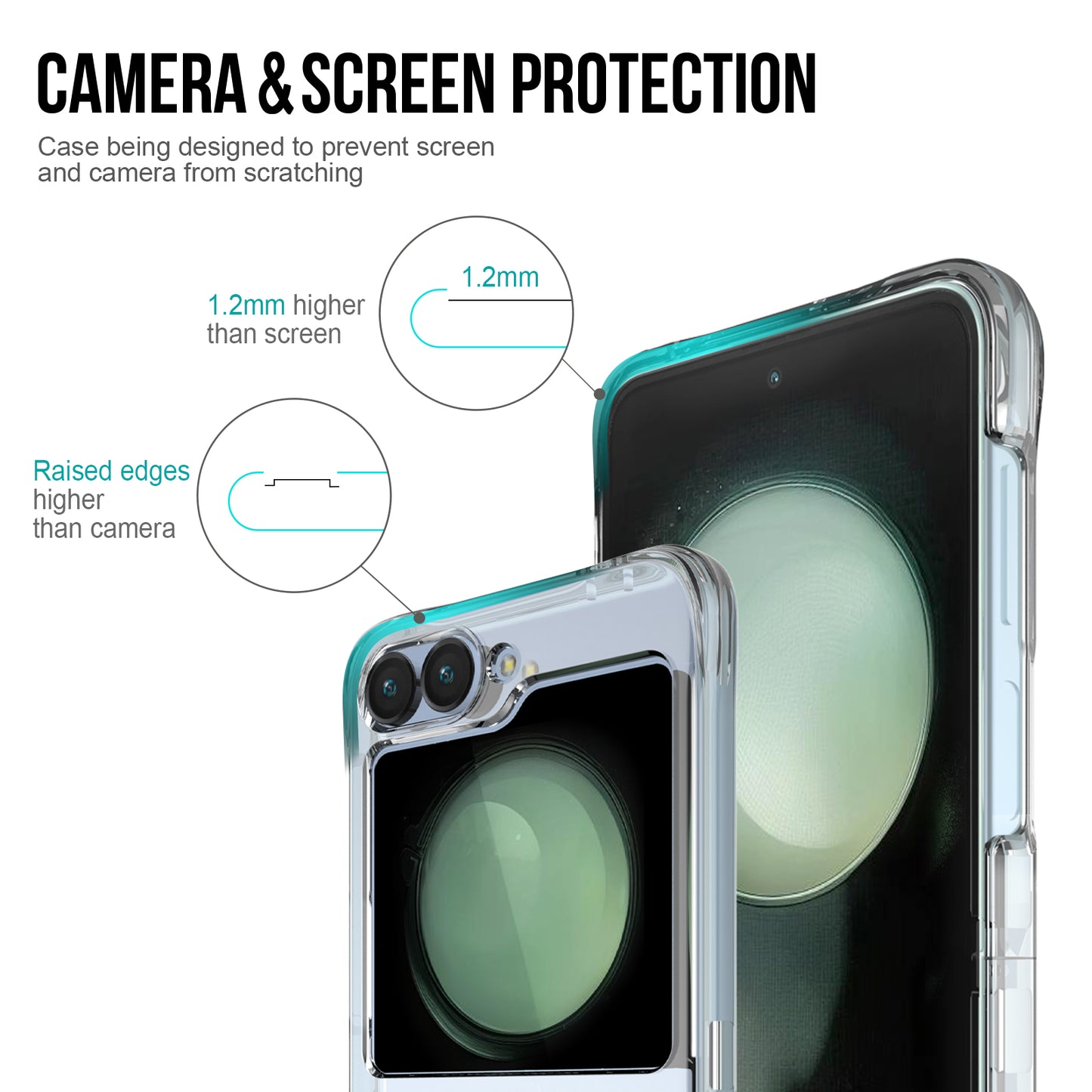 For Samsung Galaxy Z Flip6 5G Clear Case Anti-Drop PC + TPU Phone Cover