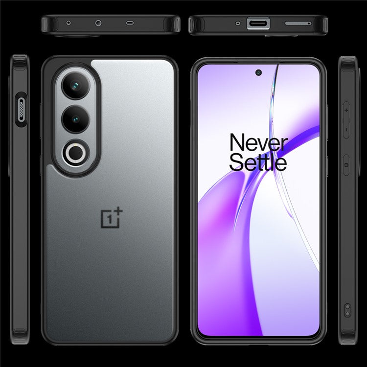 For OnePlus Ace 3V 5G Anti-Scratch Phone Case Hybrid TPU + PC Phone Cover - Black