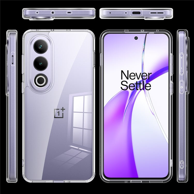 For OnePlus Ace 3V 5G Anti-Scratch Phone Case Hybrid TPU + PC Phone Cover - Transparent
