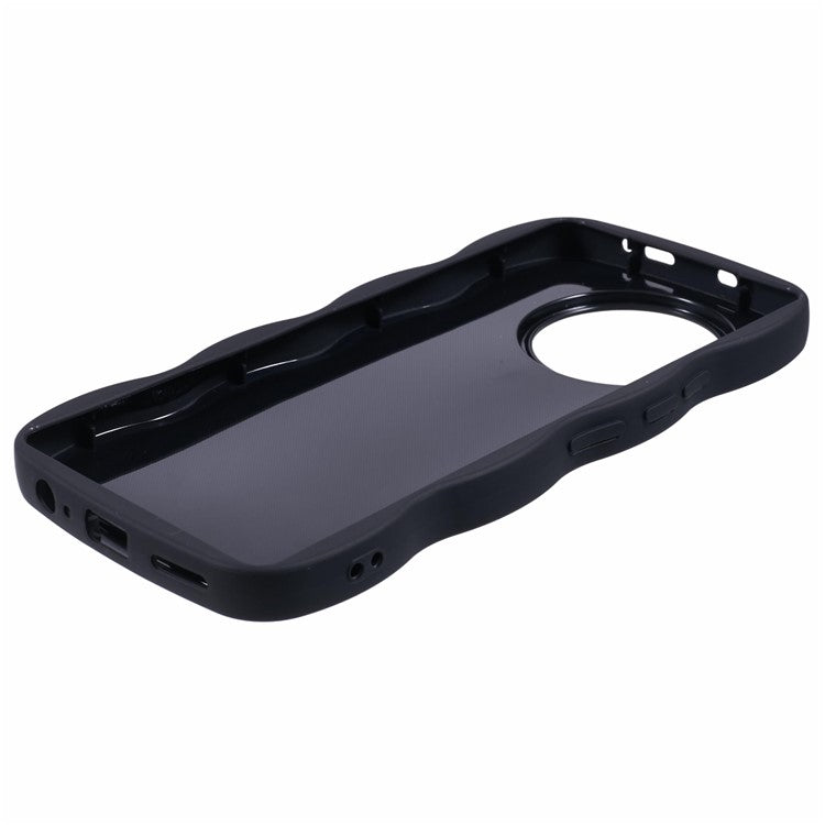 XL Series For TECNO Camon 30 4G / 30 5G Case Wave Frame Soft TPU Phone Cover - Black