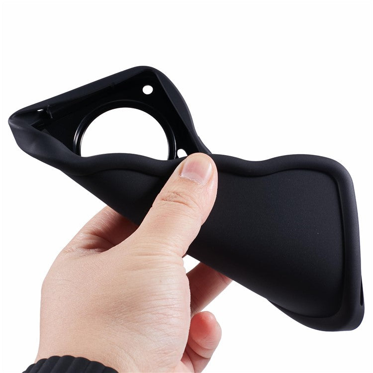 XL Series For TECNO Camon 30 4G / 30 5G Case Wave Frame Soft TPU Phone Cover - Black