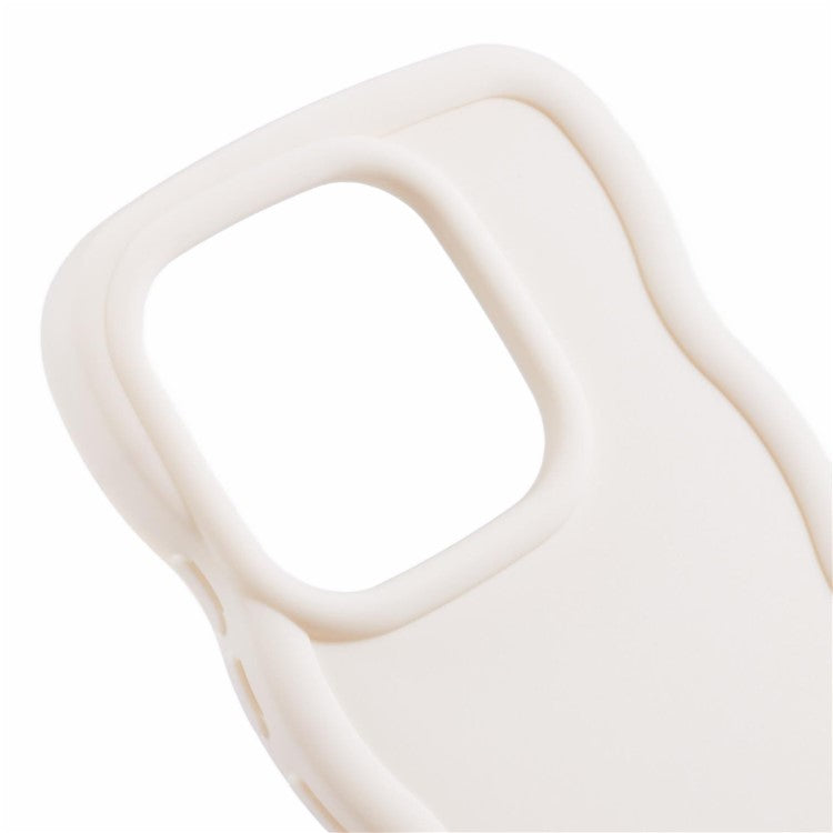 XL Series For TECNO Spark Go 2023 4G SMART7 Cover Solid Color Wavy Edge TPU Phone Case (Large Hole) - White