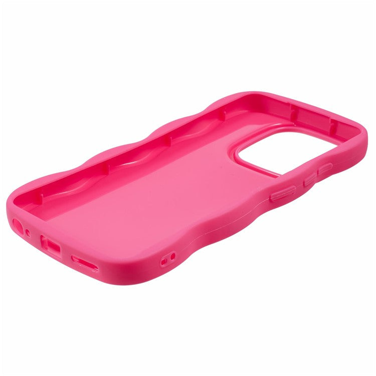 XL Series For TECNO Spark Go 2023 4G SMART7 Cover Solid Color Wavy Edge TPU Phone Case (Large Hole) - Rose