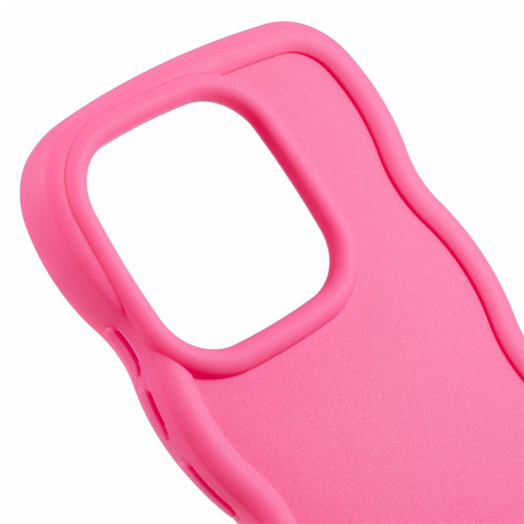 XL Series For TECNO Spark Go 2023 4G SMART7 Cover Solid Color Wavy Edge TPU Phone Case (Large Hole) - Rose