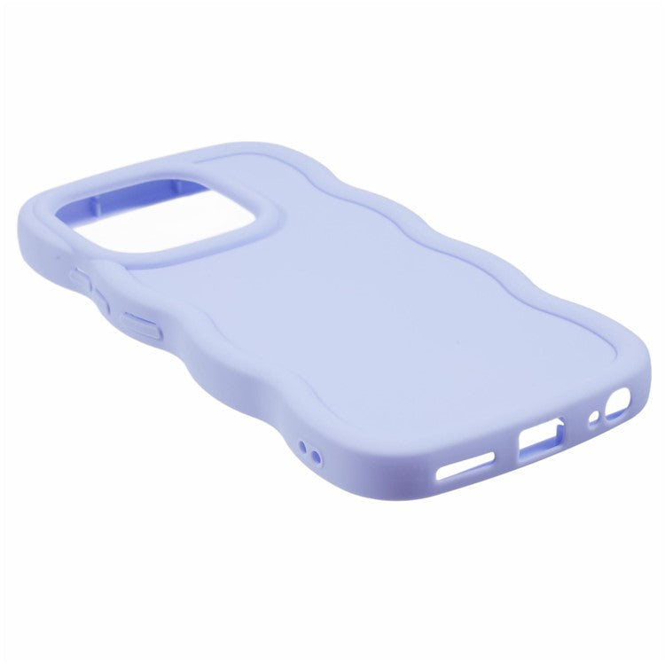 XL Series For TECNO Spark Go 2023 4G SMART7 Cover Solid Color Wavy Edge TPU Phone Case (Large Hole) - Purple