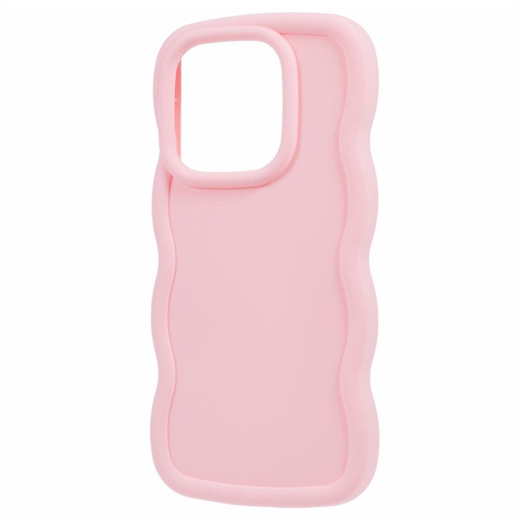 XL Series For TECNO Spark Go 2023 4G SMART7 Cover Solid Color Wavy Edge TPU Phone Case (Large Hole) - Pink