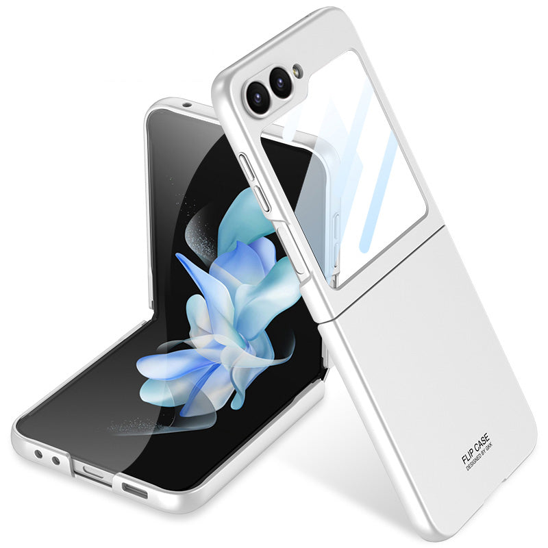 GKK For Samsung Galaxy Z Flip6 5G Case Ultra-slim PC Phone Cover with Small Screen Film - Silver