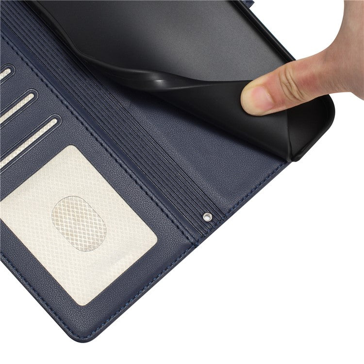 YB Imprinting Series-9 for Google Pixel 8a Case Flip Wallet Leather Phone Cover RFID Blocking - Sapphire