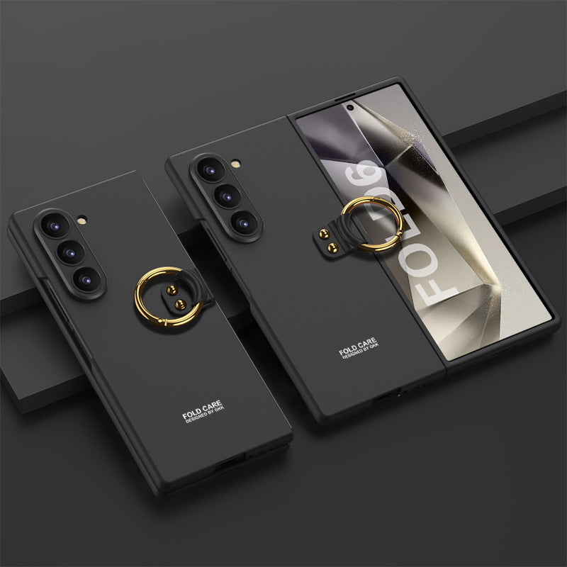 GKK For Samsung Galaxy Z Fold6 5G Case Kickstand Ultra Thin Hard PC Phone Cover - Black