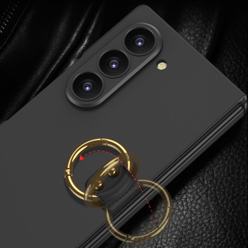 GKK For Samsung Galaxy Z Fold6 5G Case Kickstand Ultra Thin Hard PC Phone Cover - Black