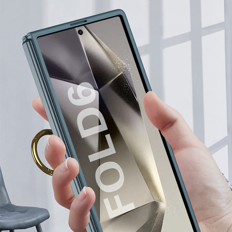 GKK For Samsung Galaxy Z Fold6 5G Case Kickstand Ultra Thin Hard PC Phone Cover - Silver