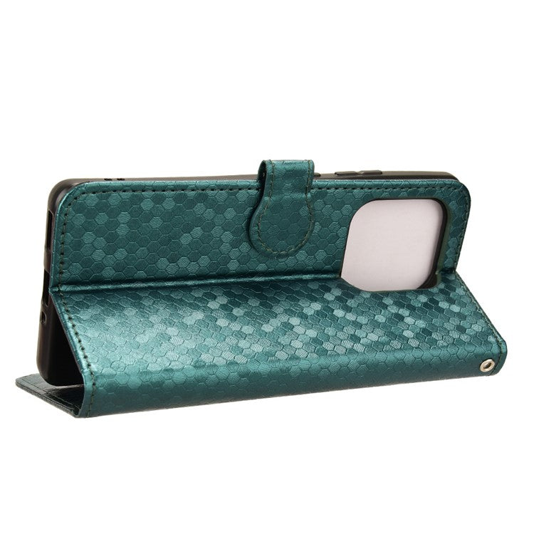 For Motorola Edge 50 Ultra 5G / Moto X50 Ultra 5G Case Leather Flip Stand Phone Cover Dot Pattern - Green