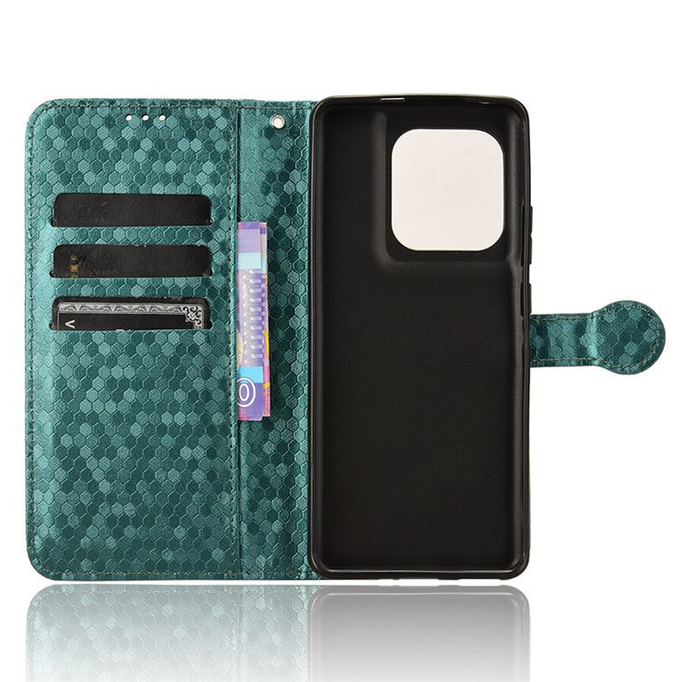 For Motorola Edge 50 Ultra 5G / Moto X50 Ultra 5G Case Leather Flip Stand Phone Cover Dot Pattern - Green