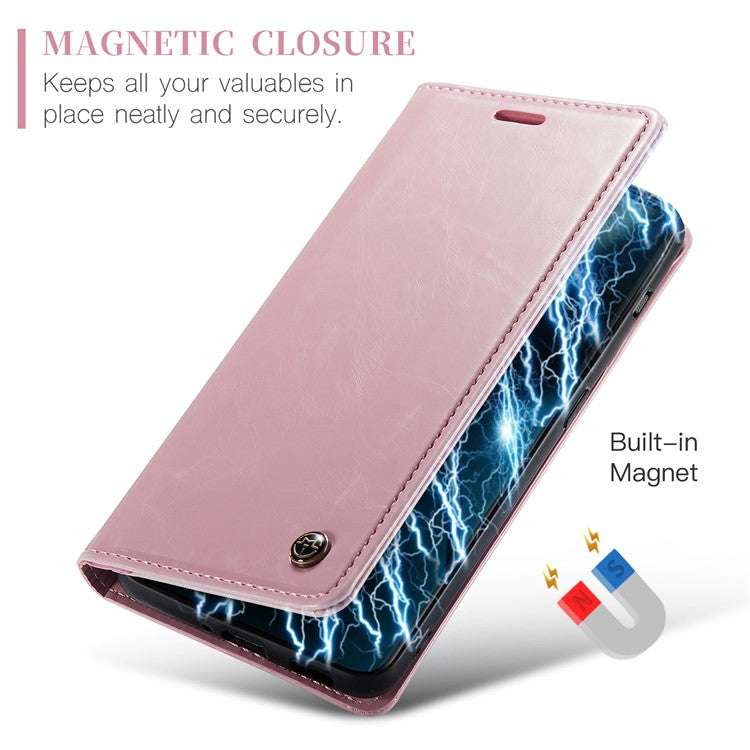 CASEME 003 Series For OnePlus 11 5G Case Leather Phone Cover with Wallet Stand - Pink