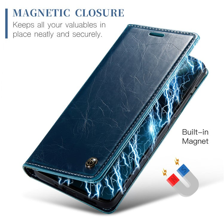 CASEME 003 Series For OnePlus 11 5G Case Leather Phone Cover with Wallet Stand - Blue