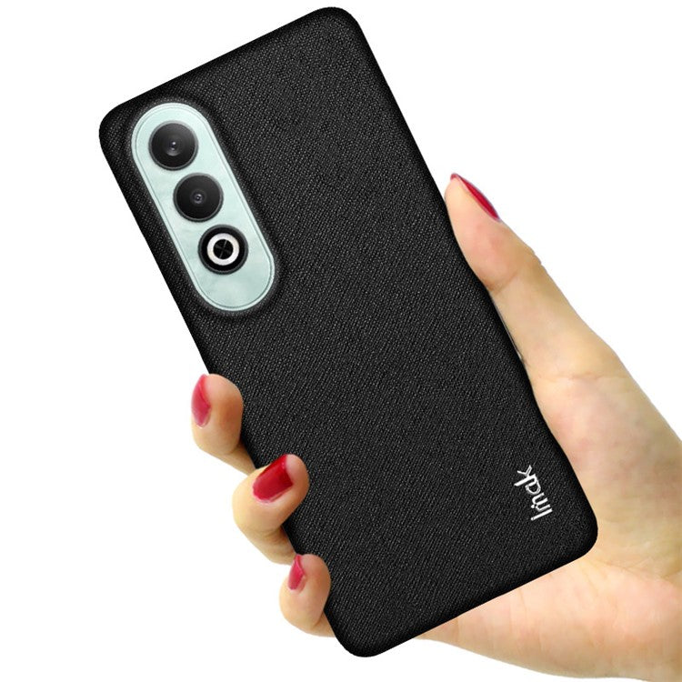 IMAK Ruiyi Series for OnePlus Nord CE4 5G / Oppo K12 Case Leather Coated PC Back Cover - Cross Texture