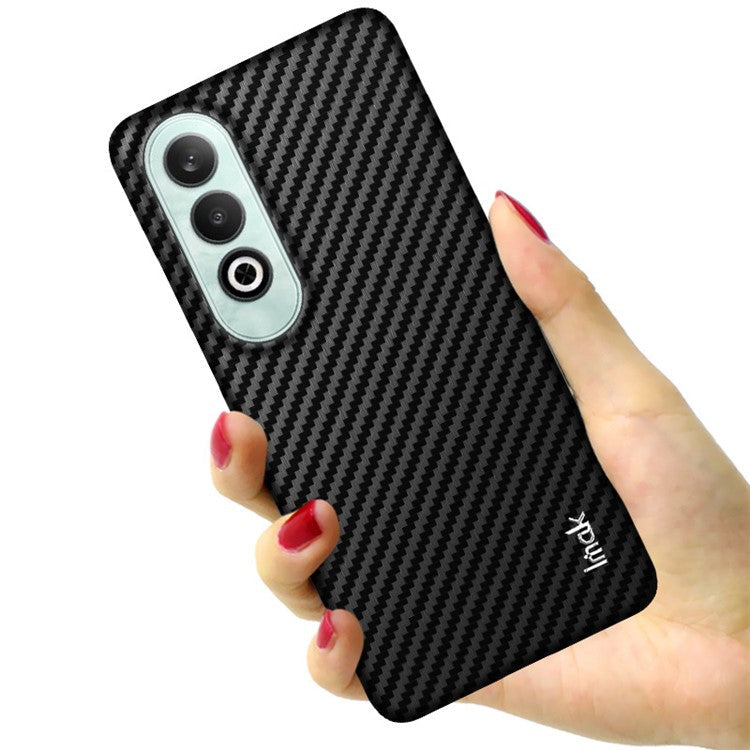 IMAK Ruiyi Series for OnePlus Nord CE4 5G / Oppo K12 Case Leather Coated PC Back Cover - Carbon Fiber Texture
