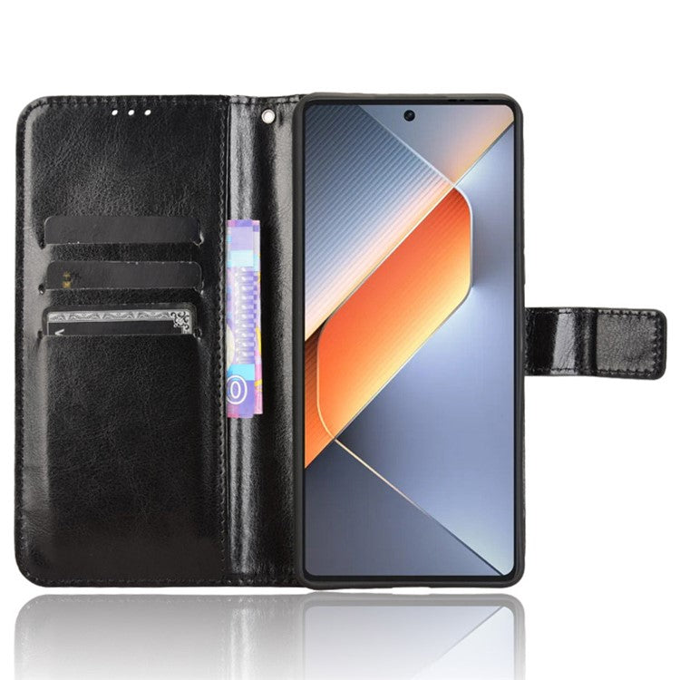 For TECNO Pova 6 4G Wholesale Cases Anti-Drop Leather Phone Cover - Black