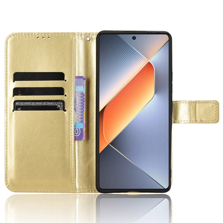 For TECNO Pova 6 4G Wholesale Cases Anti-Drop Leather Phone Cover - Gold