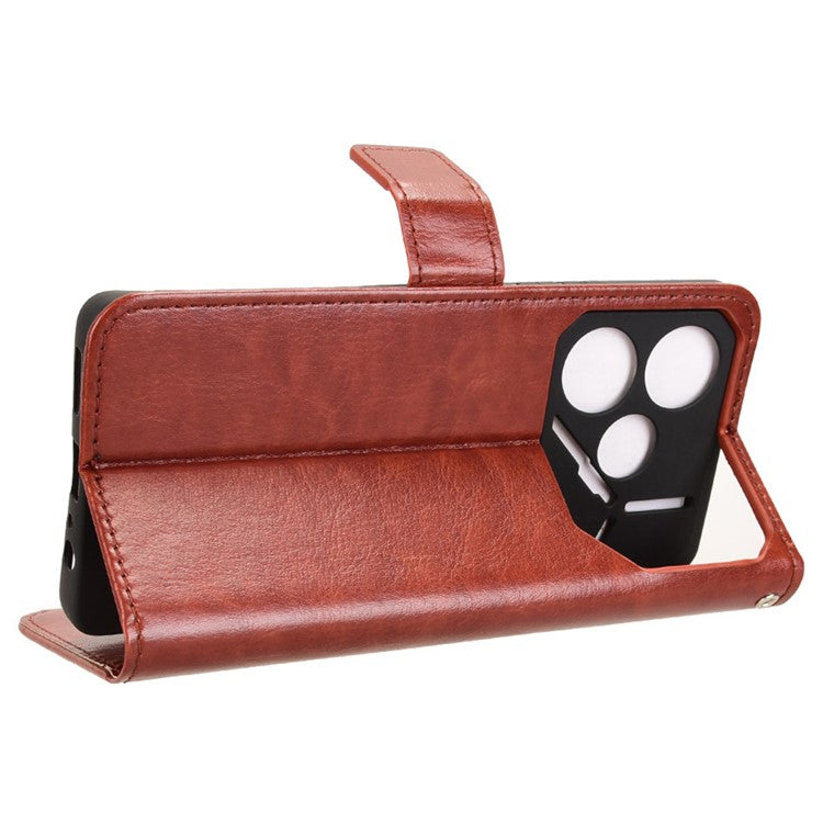 For TECNO Pova 6 4G Wholesale Cases Anti-Drop Leather Phone Cover - Brown