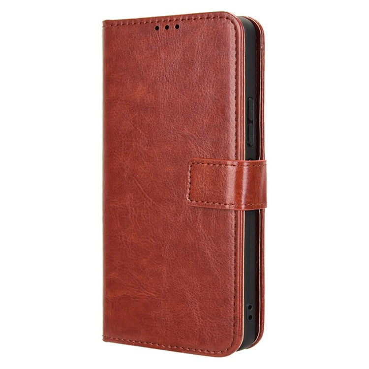 For TECNO Pova 6 4G Wholesale Cases Anti-Drop Leather Phone Cover - Brown