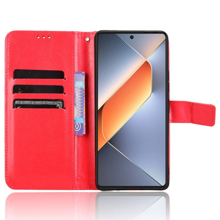 For TECNO Pova 6 4G Wholesale Cases Anti-Drop Leather Phone Cover - Red