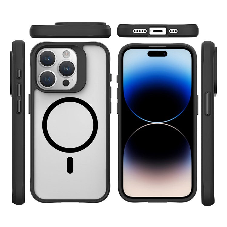 Combat X Mode Magnetic Series for iPhone 16 Pro Case Anti-Drop TPU+PC Phone Cover Compatible with MagSafe - Black
