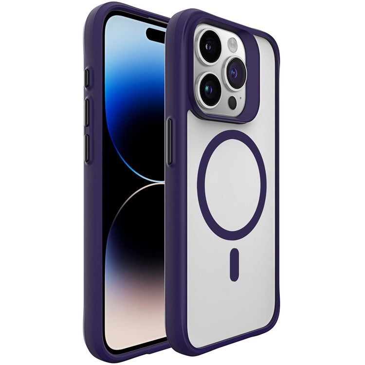 Combat X Mode Magnetic Series for iPhone 16 Pro Case Anti-Drop TPU+PC Phone Cover Compatible with MagSafe - Purple