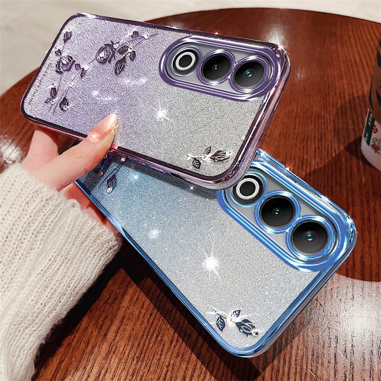 KADEM For OnePlus Ace 3V 5G Case Glitter Rhinestone Decor TPU Phone Cover - Purple