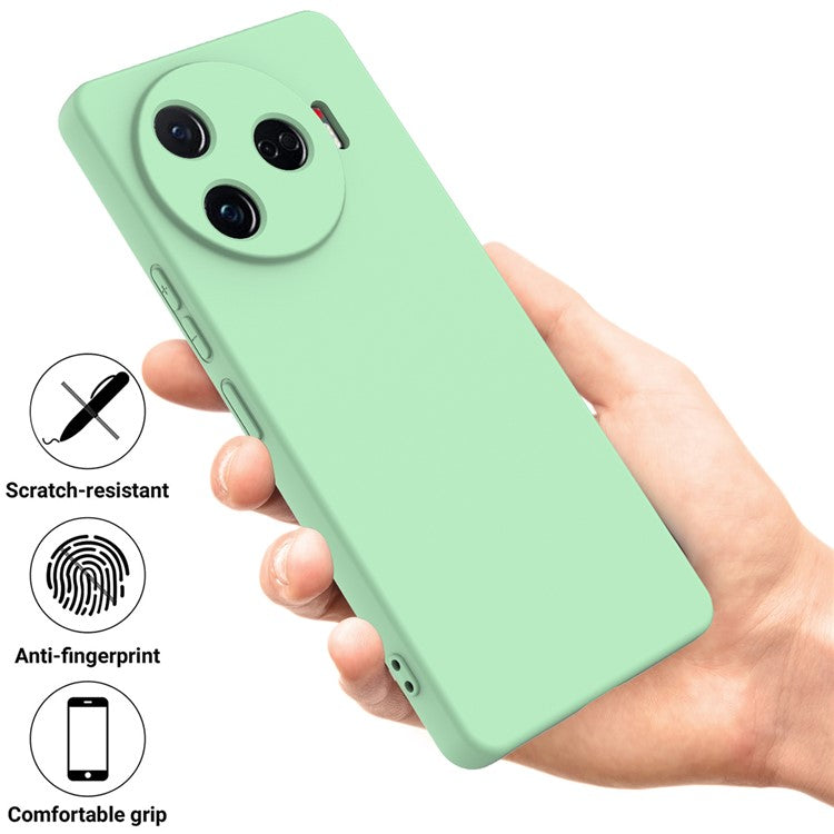 For TECNO Camon 30 Pro 5G Case Liquid Silicone Protective Phone Cover with Strap - Green