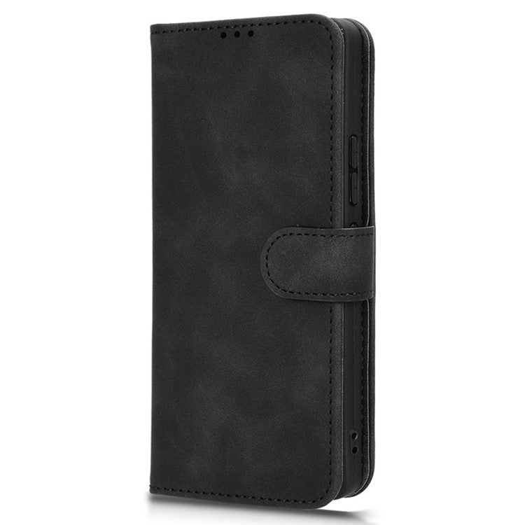 For TECNO Pova 6 4G Case PU Leather Folio Flip Phone Wallet Cover - Black