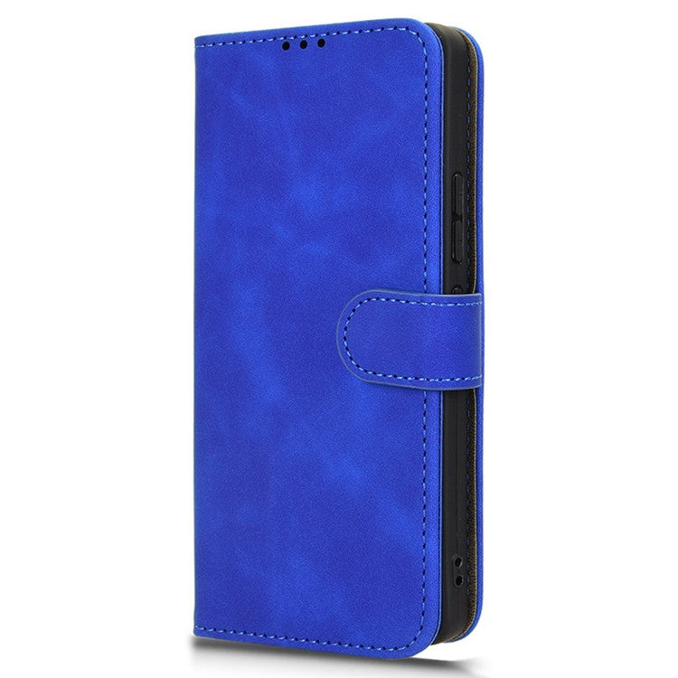 For TECNO Pova 6 4G Case PU Leather Folio Flip Phone Wallet Cover - Blue