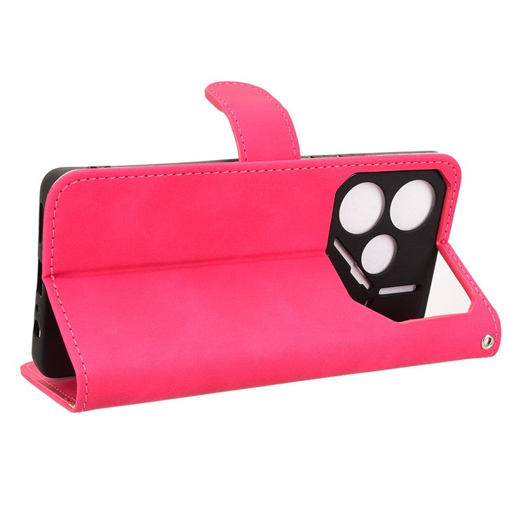 For TECNO Pova 6 4G Case PU Leather Folio Flip Phone Wallet Cover - Rose