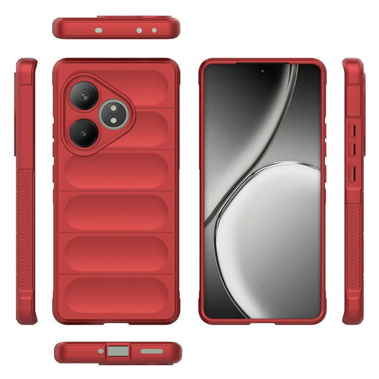 For Realme GT Neo6 SE 5G / GT 6 5G / GT 6T 5G Case TPU Drop Protection Shell Phone Cover - Red