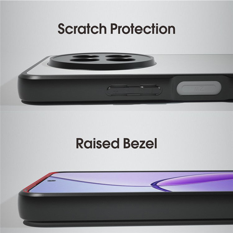 IBMRS For Realme 12 5G / 12x 5G Case Hard PC Back Flexible TPU Frame Phone Cover - Grid Camouflage