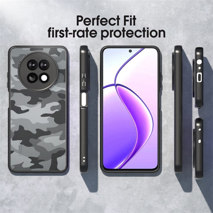 IBMRS For Realme 12 5G / 12x 5G Case Hard PC Back Flexible TPU Frame Phone Cover - Matte Black