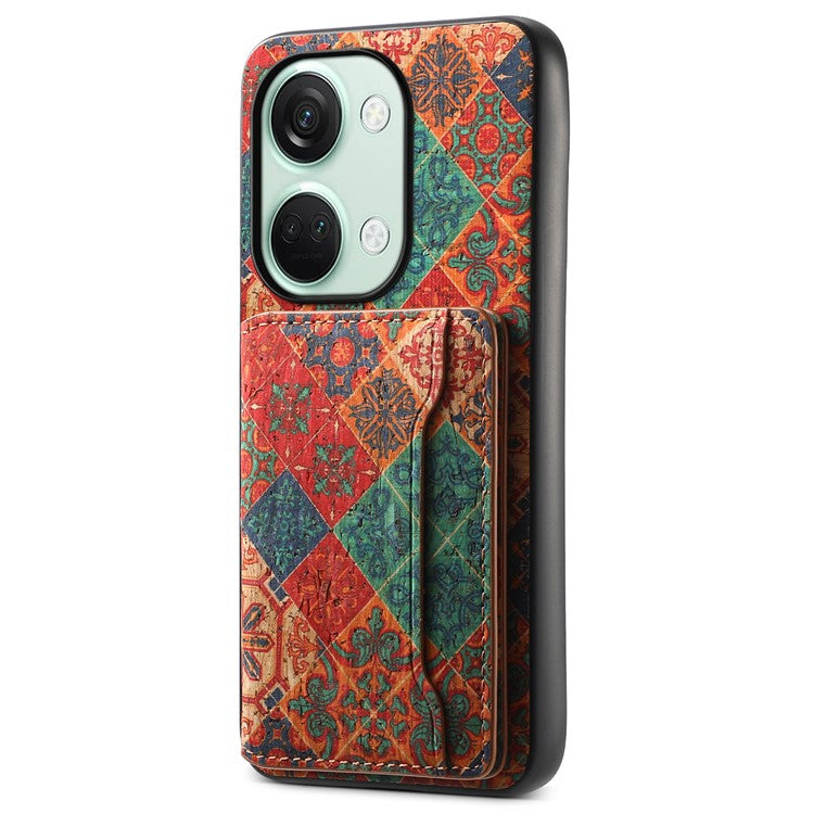 For OnePlus Ace 2V / Nord 3 5G Case Floral Pattern Card Slot Kickstand Hybrid Phone Cases - Winter / Blue