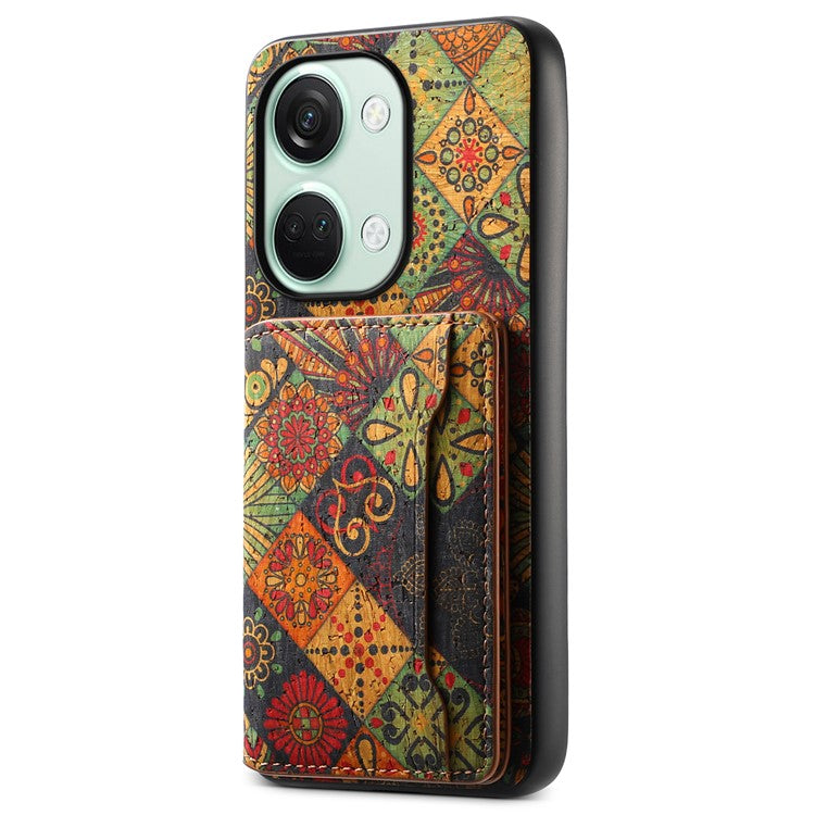 For OnePlus Ace 2V / Nord 3 5G Case Floral Pattern Card Slot Kickstand Hybrid Phone Cases - Autumn / Yellow