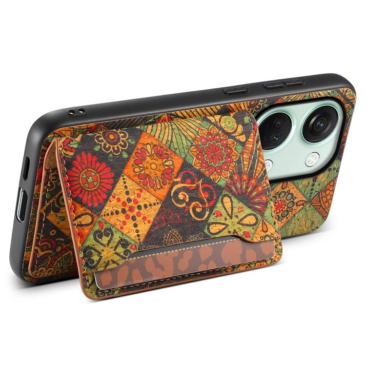 For OnePlus Ace 2V / Nord 3 5G Case Floral Pattern Card Slot Kickstand Hybrid Phone Cases - Autumn / Yellow