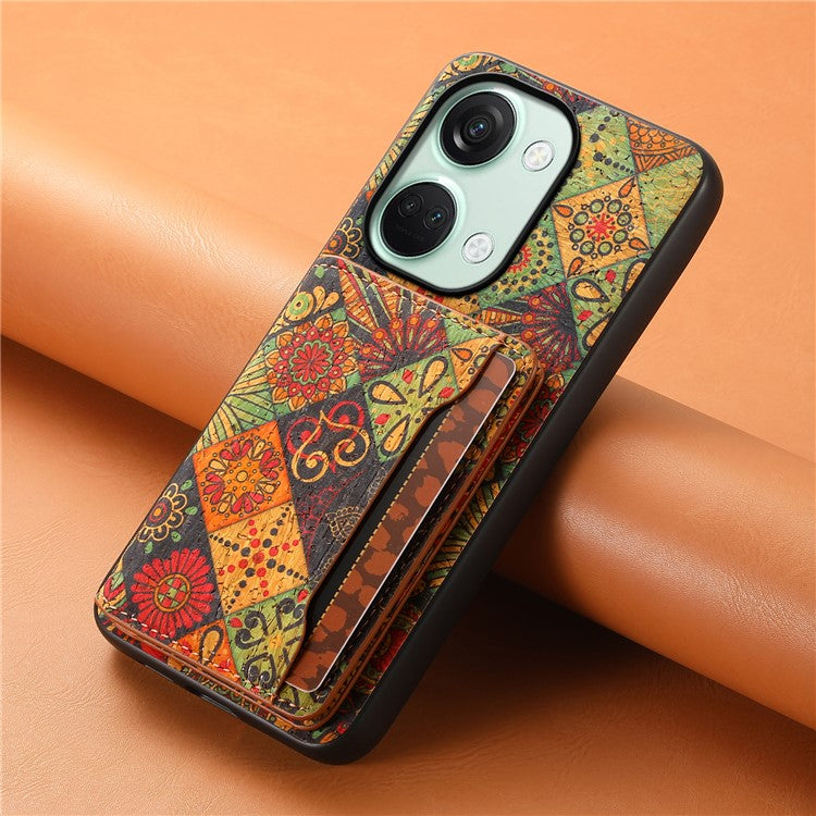 For OnePlus Ace 2V / Nord 3 5G Case Floral Pattern Card Slot Kickstand Hybrid Phone Cases - Autumn / Yellow