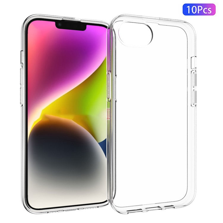 10Pcs / Pack Phone Case for iPhone 16e Phone Cover TPU Shell with Inner Watermark-Free Texture