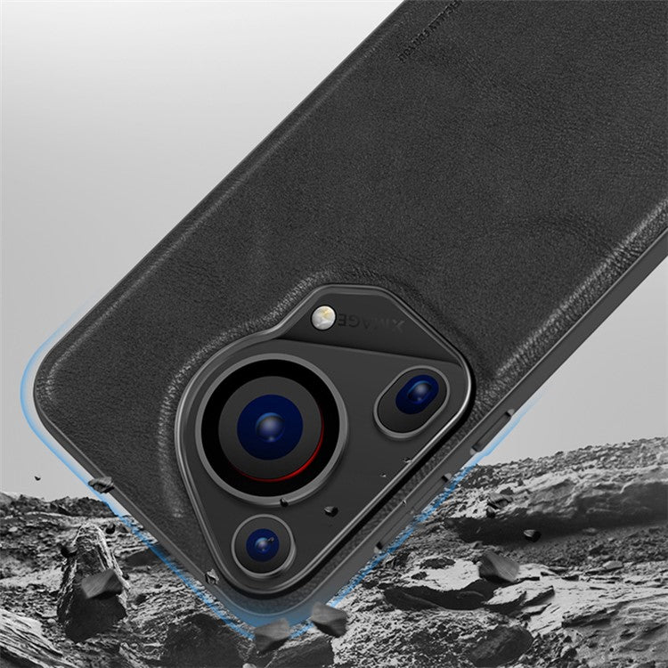 X-LEVEL Bojue-3 Series For Huawei Pura 70 Ultra Case PU Leather+TPU+PC Phone Cover - Black